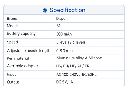Dr Pen A1 Microneedling Pen | Professional MTS & PMU Device | PRE ORDER
