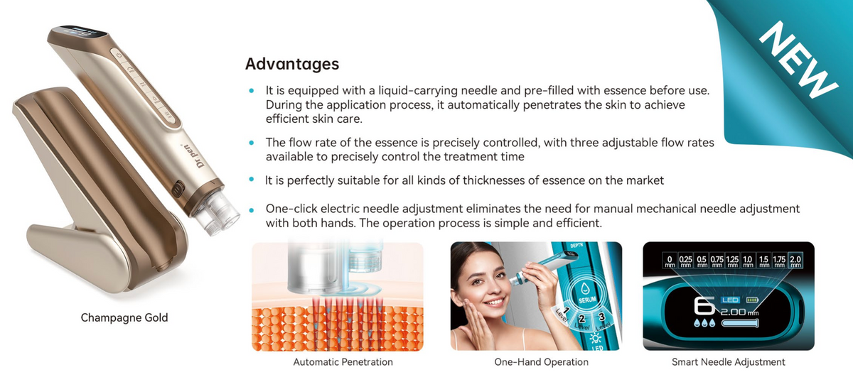 Dr. Pen H6 Advanced Serum Infusion Microneedling Pen with Light Therapy | PRE ORDER