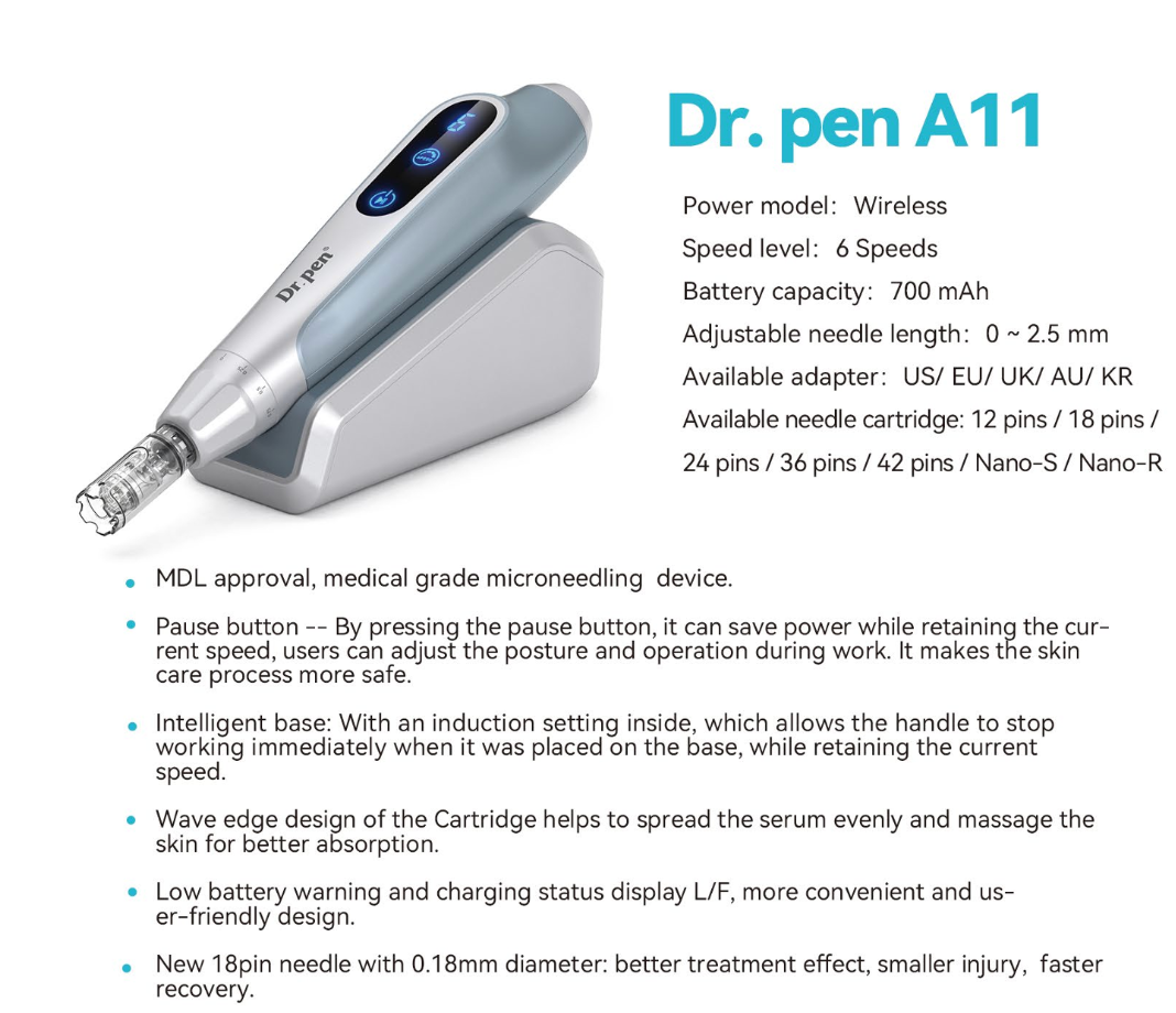 Original Dr Pen A11 Microneedling Pen | Professional MTS & PMU Device | PRE ORDER